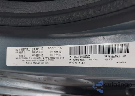 2010 Dodge Avenger Sxt z USA, uszkodzony, nr VIN 1B3CC4FB2AN193102